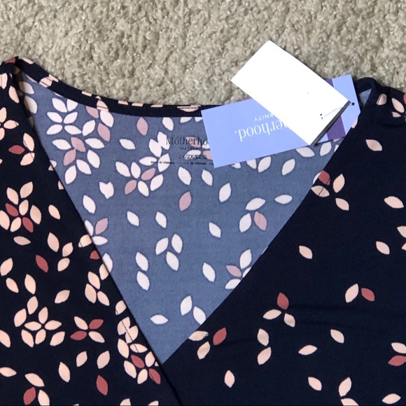 Plus Size Wrap Maternity Blouse - Picture 4 of 5